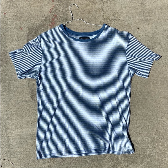 Blue And White Striped Pacsun Shirt 